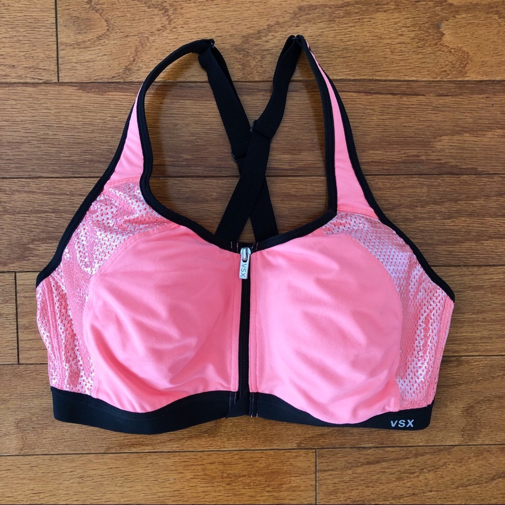 Victoria's Secret Pink and Black Sports Bra